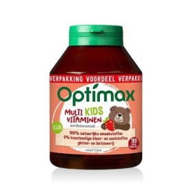 Optimax kinder multi aardbei 180 tabl