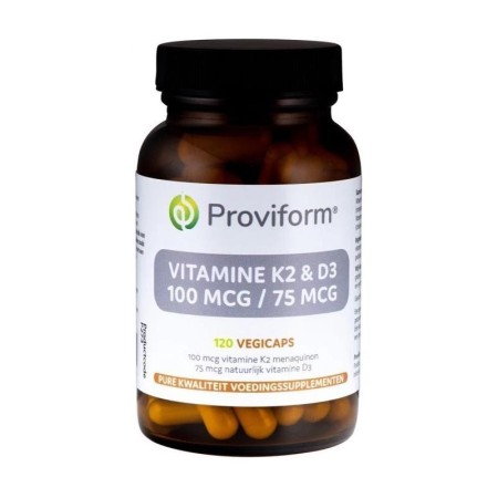 Vitamine k2 - 100mcg & d3 - 75mcg 120vc