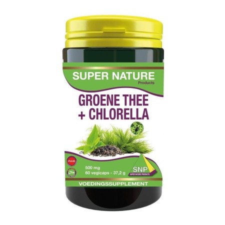 Groene thee chlorella 500 mg puur
