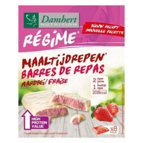 Régime maaltijdreep wit chocola&aardbei