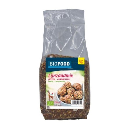 Biofood lijnzaadmix pitt-cranberries bio