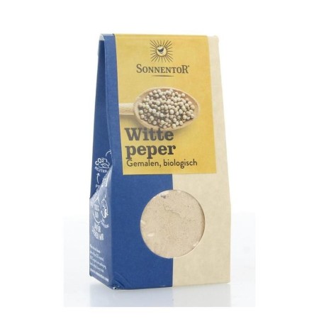 Witte peper gemalen