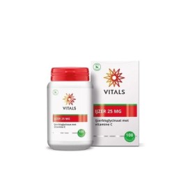 Ijzer bisglycinaat 25mg met vitac 200mg