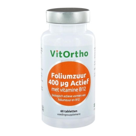 Foliumzuur 400 mcg actief met vitamine b