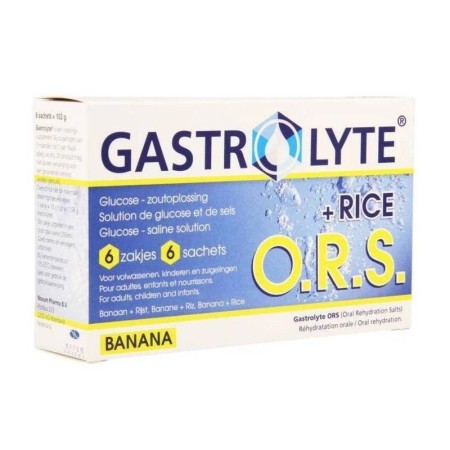 Gastrolyte o.r.s rijst/banana 6 sachets