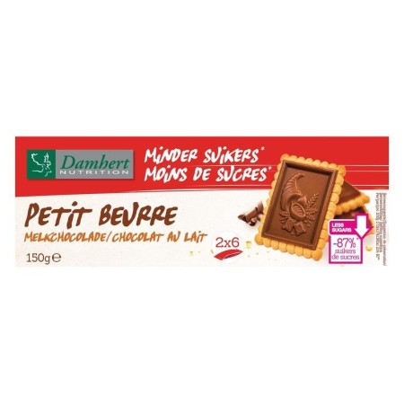 Minder suikers petit beurre melkchocola