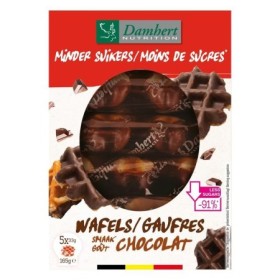 Minder suikers wafels met chocoladesmaak