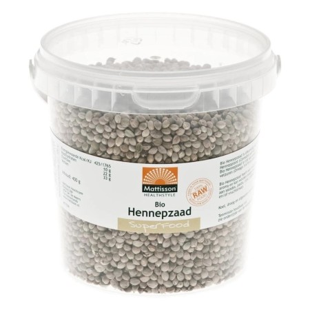 Bio hennepzaad ongepeld raw 400g