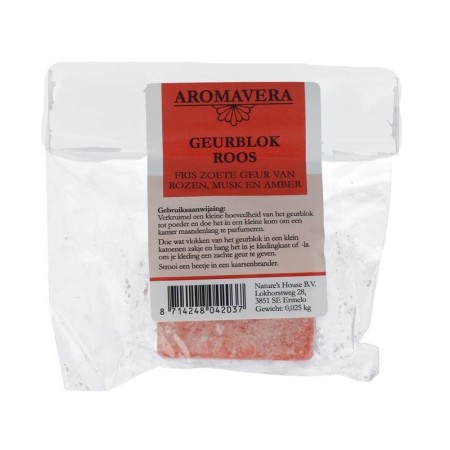Amberblok roos