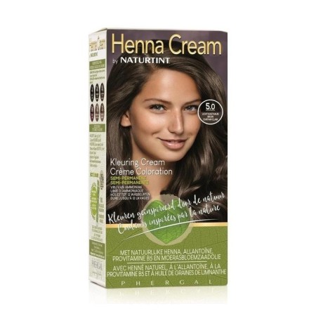 Henna cream 5.0 licht kastanje bruin