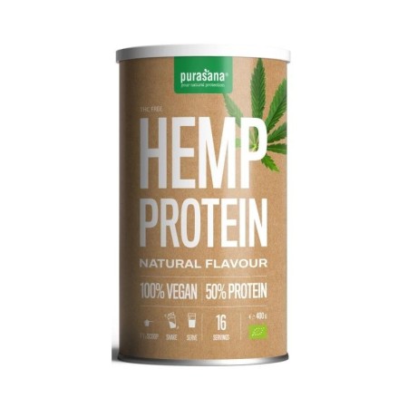 Veg proteine 50% hennep natuur 400 g bio