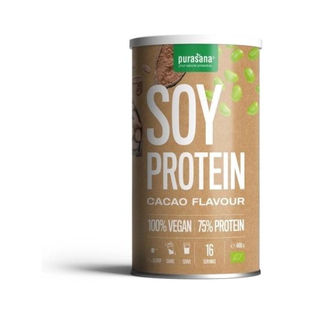 Vegan proteine 75 % soja cacao 400 g bio