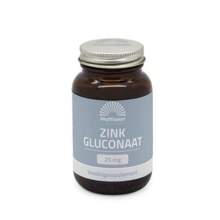 Zink gluconaat 25mg - 60 tabletten