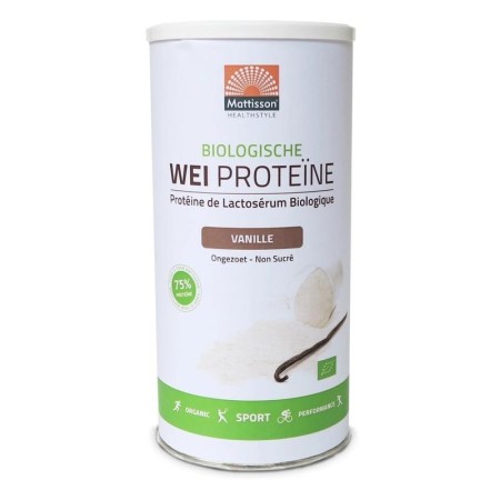 Bio wei proteïne poeder vanille 75% - 4