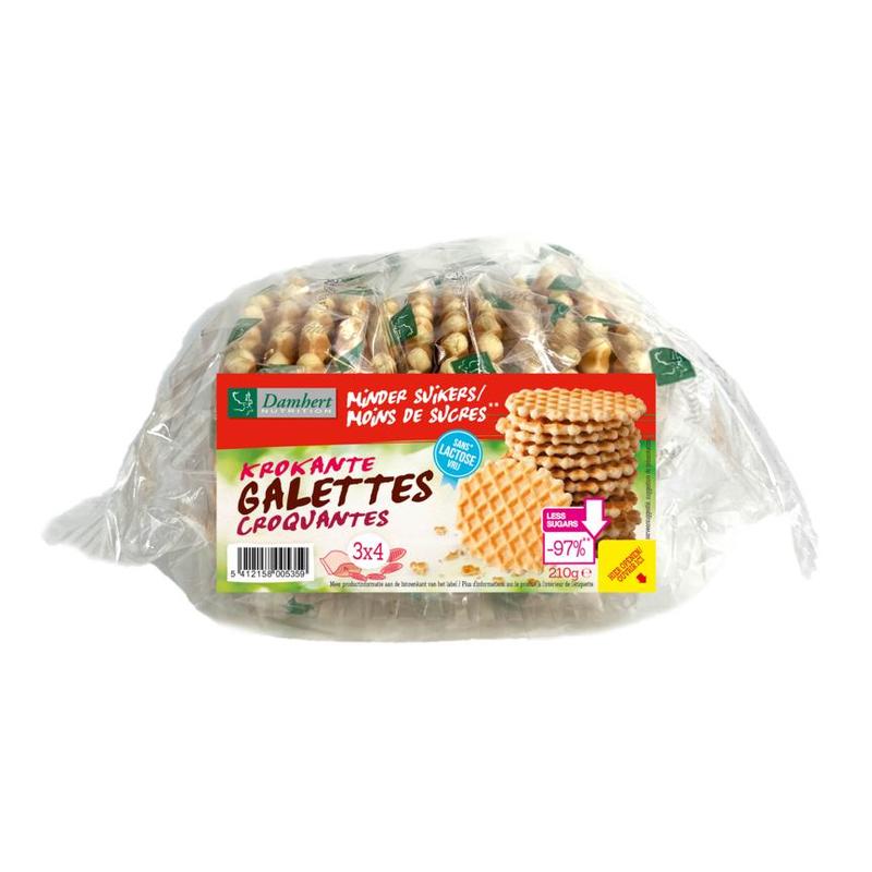 Damhert Damhert Minder Suikers Krokante Galettes Lac Fre - 210gr