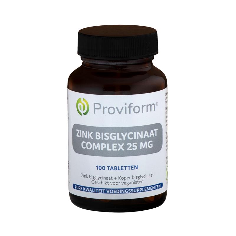 Proviform Proviform Zink Bisglycinaat complex 25mg met koper - 100tb