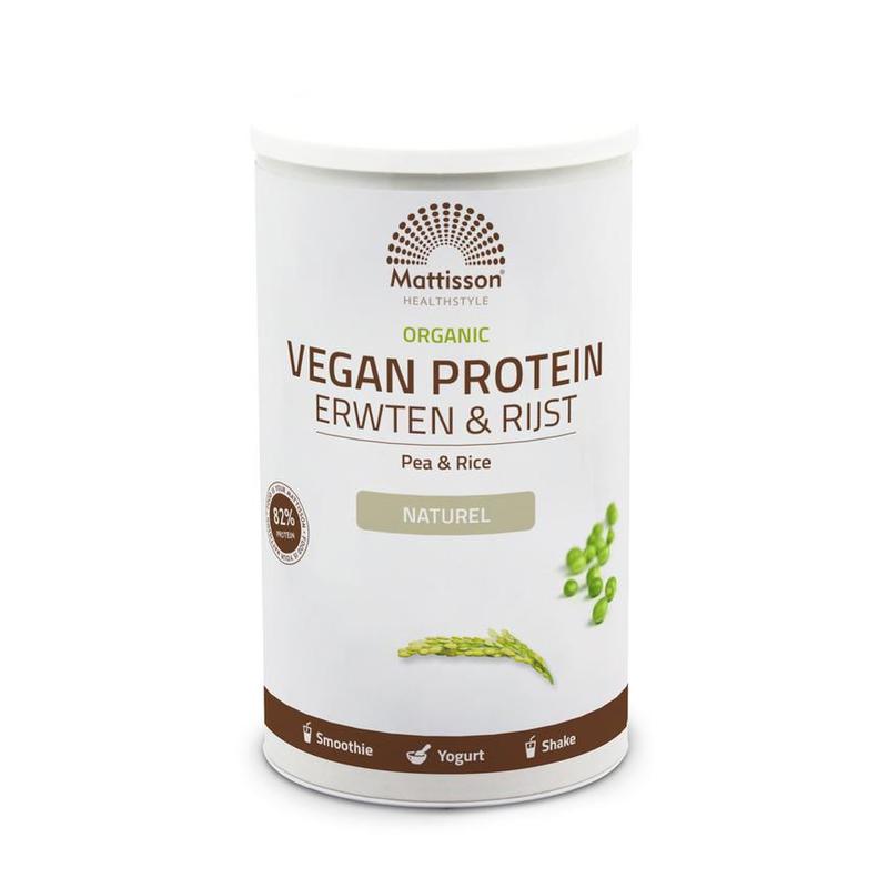 Mattisson Mattisson Org Vegan Protein Erwten & Rijst Naturel - 500gr