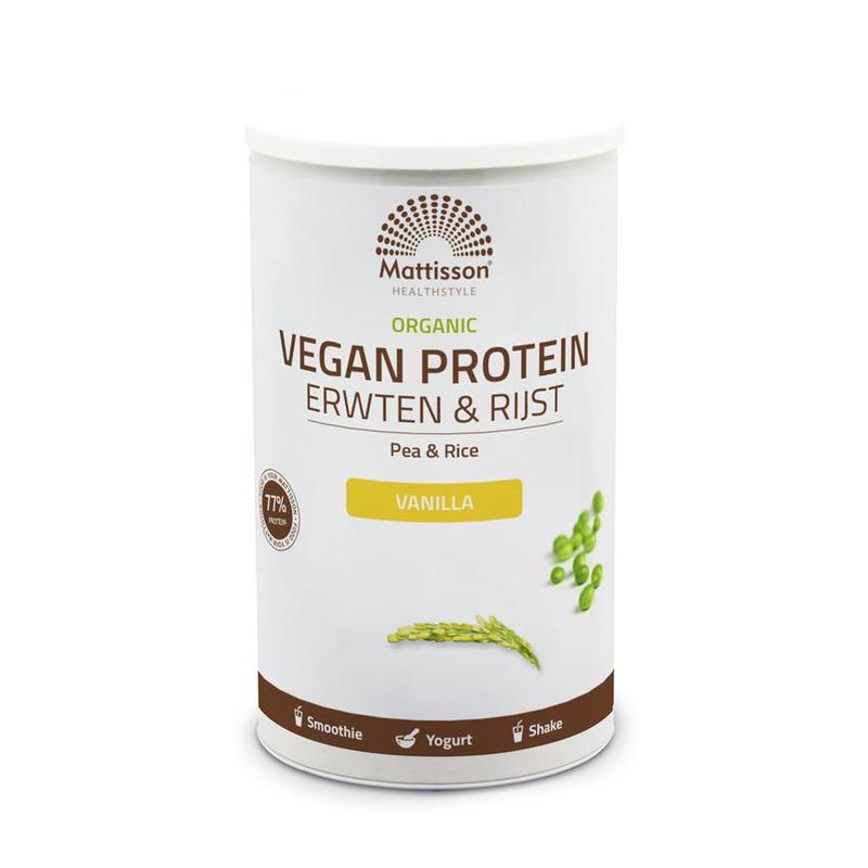 Mattisson Mattisson Org Vegan Protein Erwten & Rijst Vanilla - 500gr