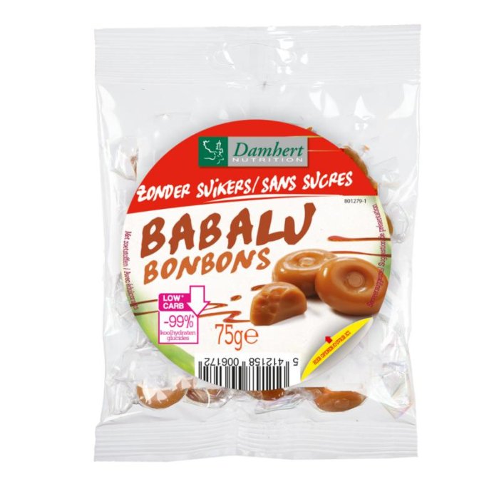 Damhert Damhert Zonder Suikers Babalu Caramel - 75gr