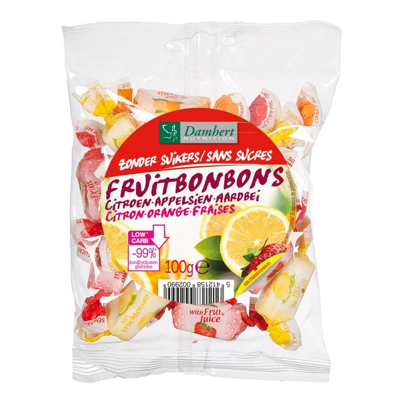 Damhert Damhert Zonder Suikers Fruitbonbons - 100gr