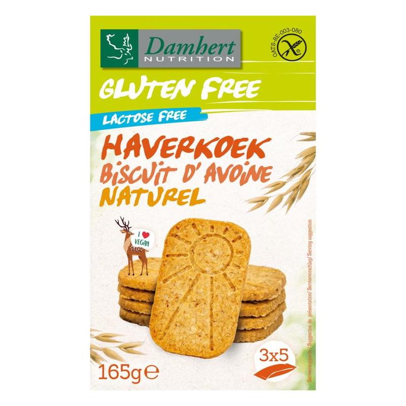 Damhert Damhert Gluten Free Haverkoek Naturel - 165gr