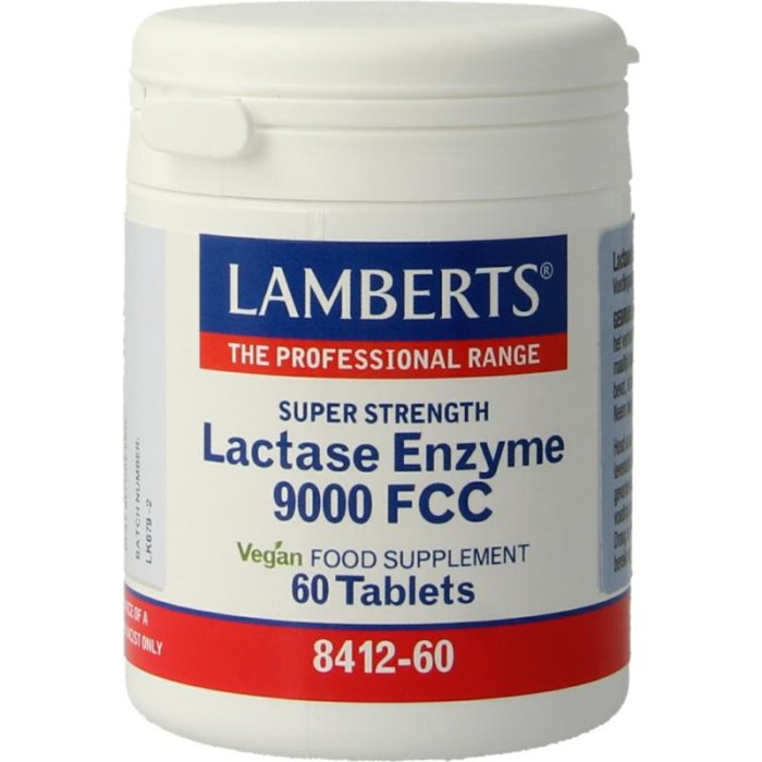 Lamberts Lamberts Lactase enzym 9000 FCC Super Strength - 60tb