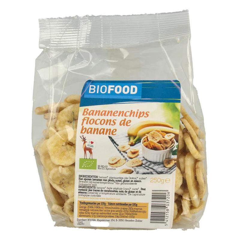 Biofood Biofood Bananenchips BIO - 250gr