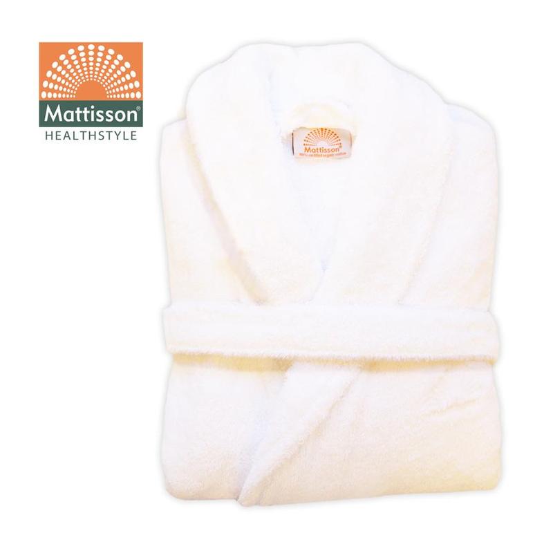 Mattisson Mattisson natural white Bio Katoen Badjas Maat S - 1st