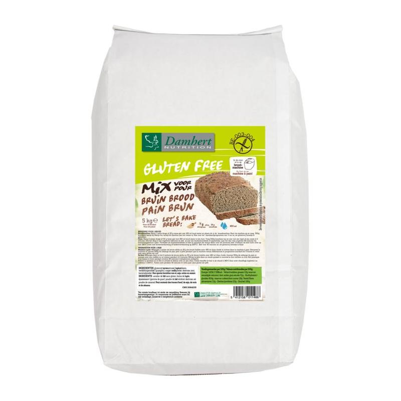 Damhert Damhert Gluten Free Broodmix Bruin Groot - 5kg