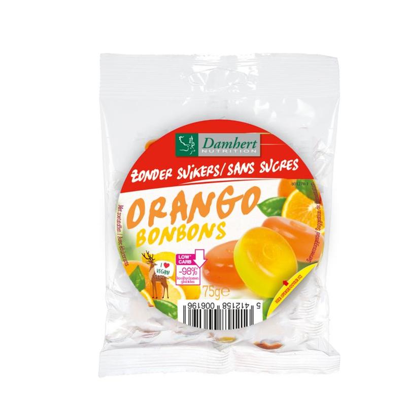 Damhert Damhert Zonder Suikers Orango Bonbons - 75gr