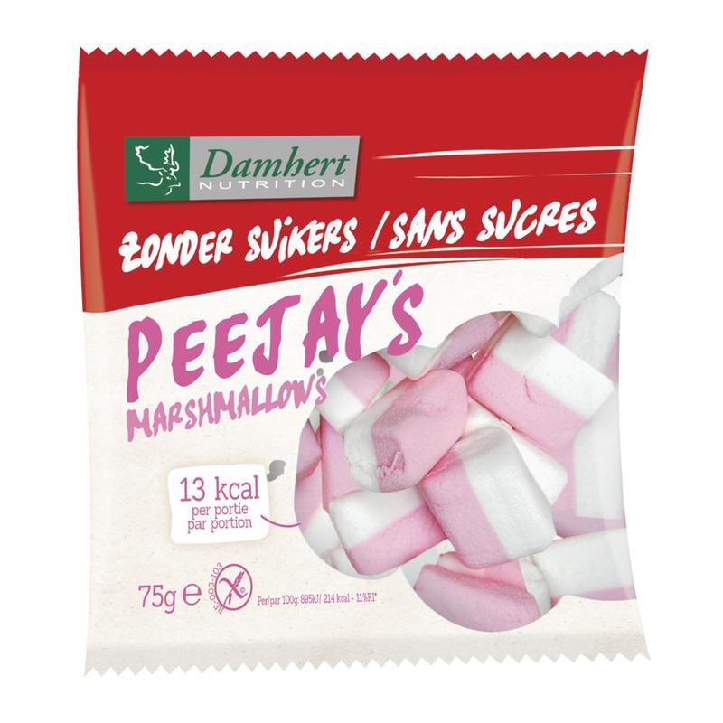 Damhert Damhert Zonder Suikers Peejays Marshmallows - 75gr