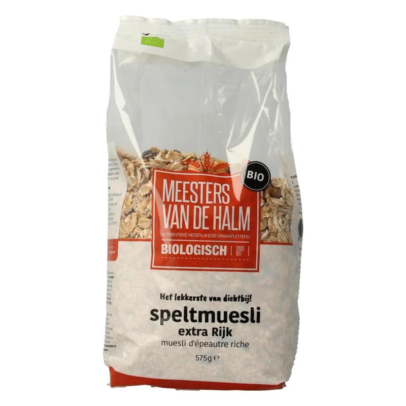 Meesters van de halm Meesters van de Halm Speltmuesli Extra Rijk - 575gr