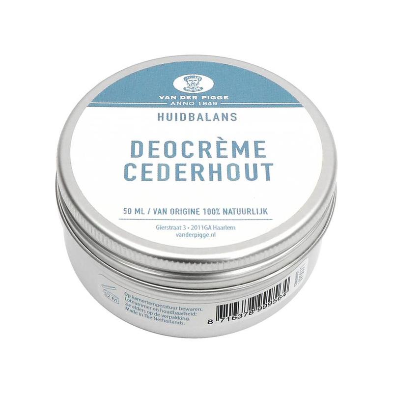 Van der pigge Van der Pigge Deocreme Cederhout - 50ml