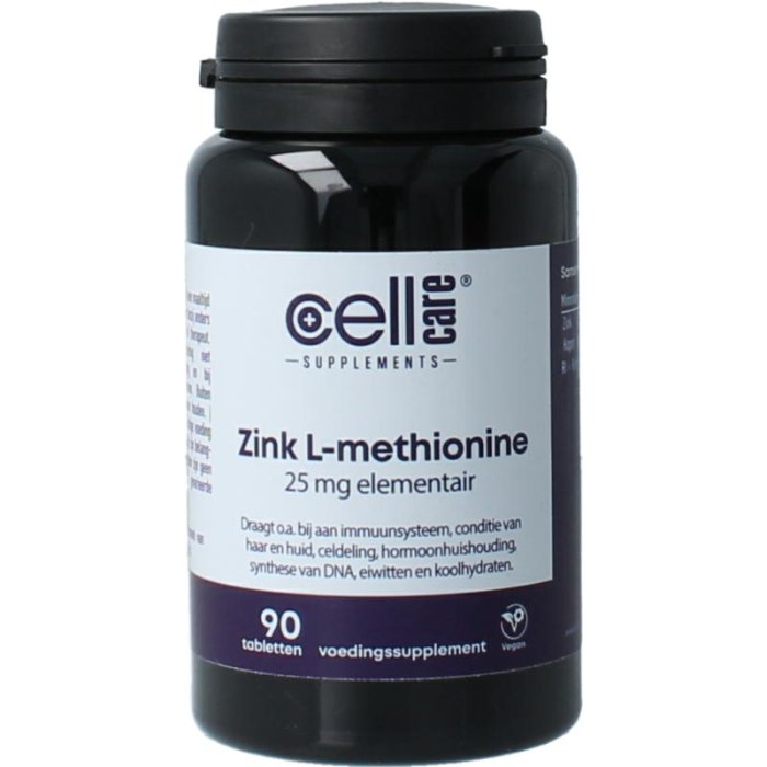 Cellcare CellCare Zink L-methionine 25mg elementair - 90tb
