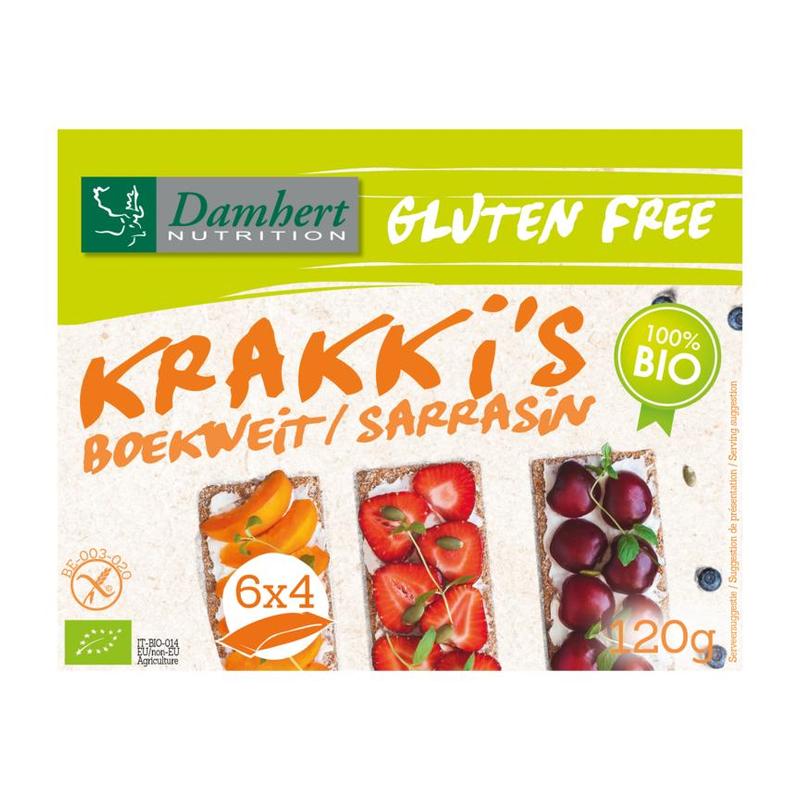 Damhert Damhert Gluten Free Boekweit Krakki's BIO - 100gr