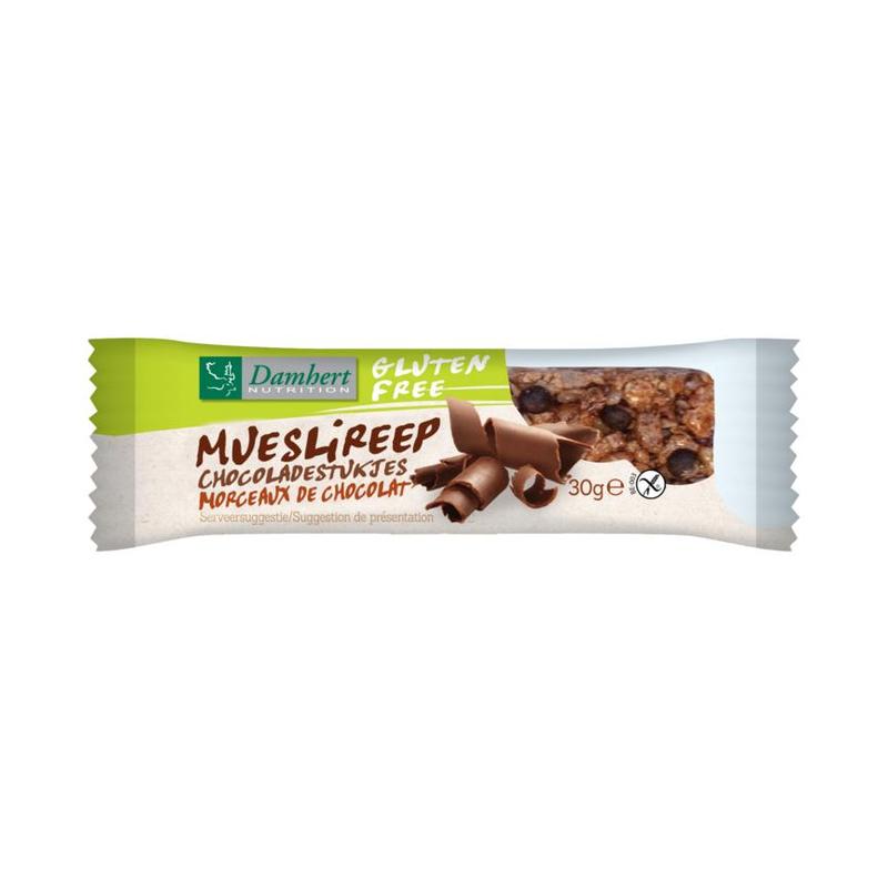 Damhert Damhert Gluten Free Mueslireep Chocolade - 30gr