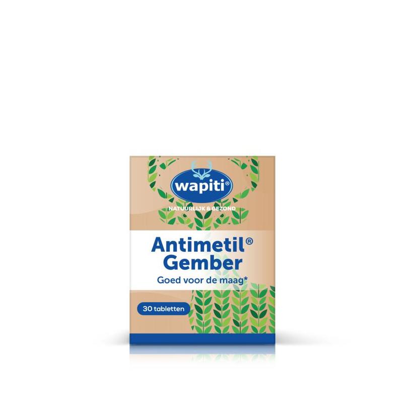 Wapiti Wapiti Antimetil gember tabletten - 30tb