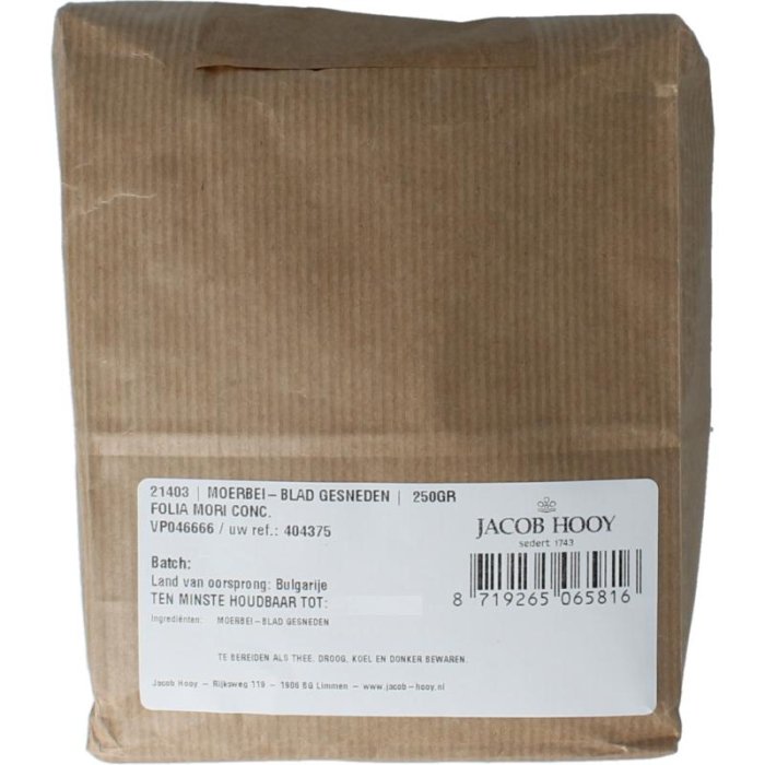 Jacob hooy jacob Hooy MOERBEI-BLAD GESNEDEN - 250gr