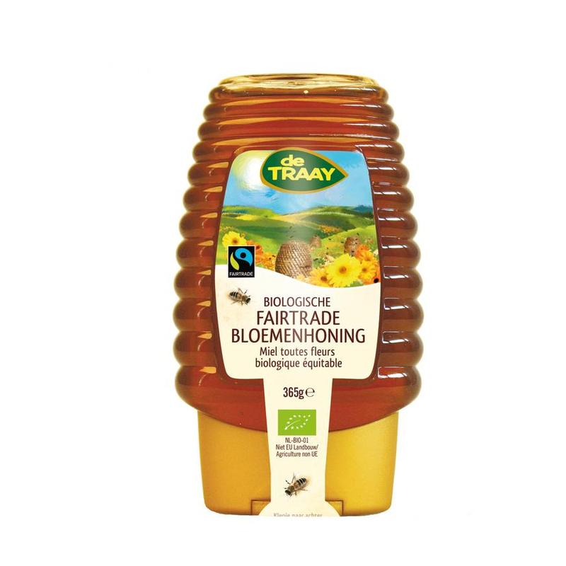 Traay honing Traay Honing BIOLOGISCHE FAIRTRADE BLOEMENHONING FLES - 365gr