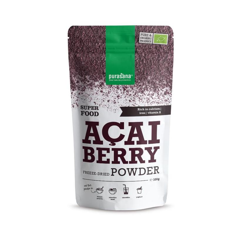 Purasana PURASANA Acai bessen poeder 100 g BIO - 100gr