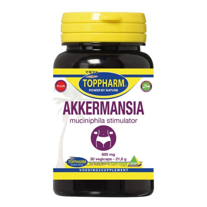 Toppharm TOPPHARM Akkermansia muciniphila stimulator 600mg - 30vcp