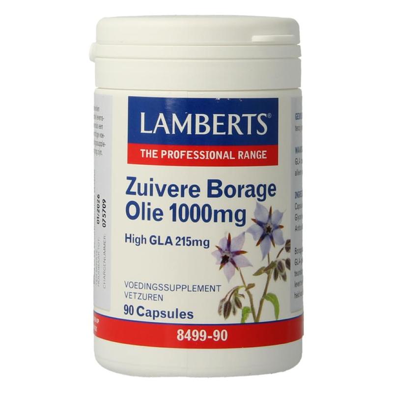 Lamberts Lamberts Zuivere Borage Olie 1000mg High GLA - 90vcp