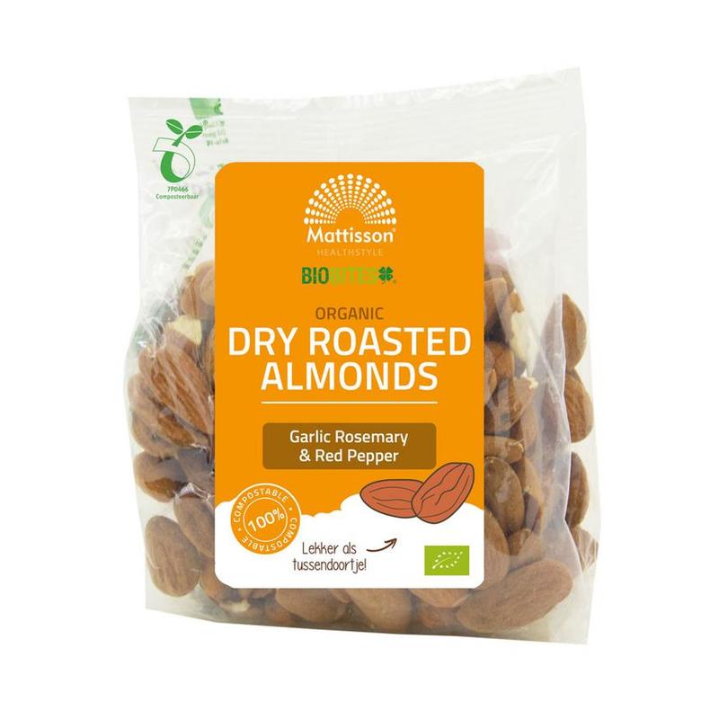 Mattisson Mattisson Org Almonds Garlic Rosemary Pepper 175gr - 175