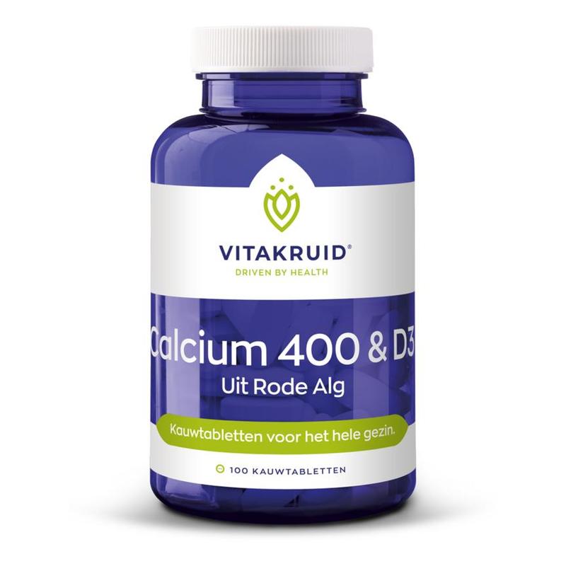 Vitakruid Vitakruid Calcium 400 & D3 uit Rode Alg Aquamin TG - 90ktb