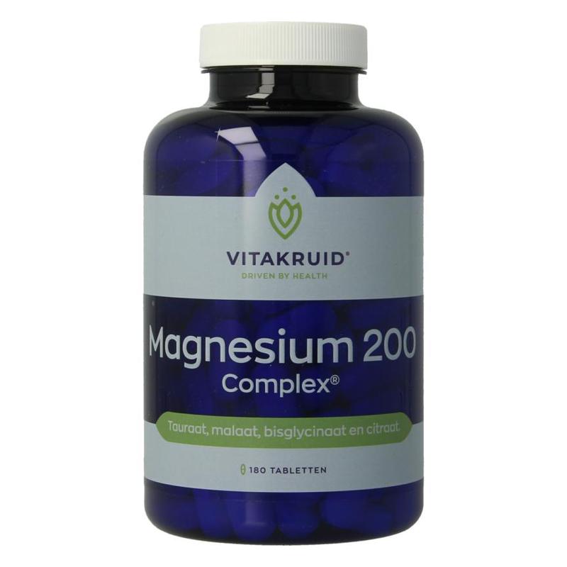 Vitakruid Vitakruid Magnesium 200 Complex Taur, Malaat, Bisg - 180tb