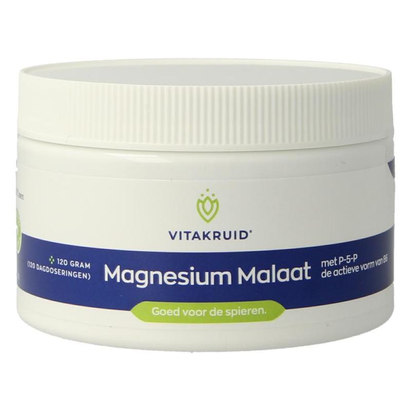 Vitakruid Vitakruid Magnesium Malaat met Vitamine B6 (P-5-P) - 120gr