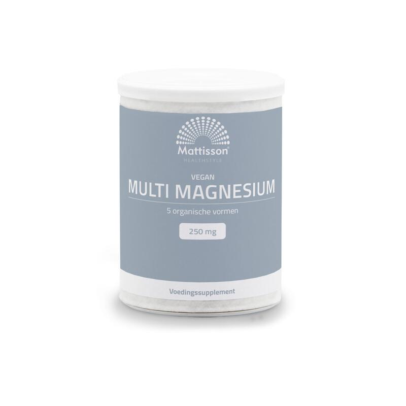 Mattisson Mattisson Multi Magnesium 5 organischevormen Vegan - 200gr