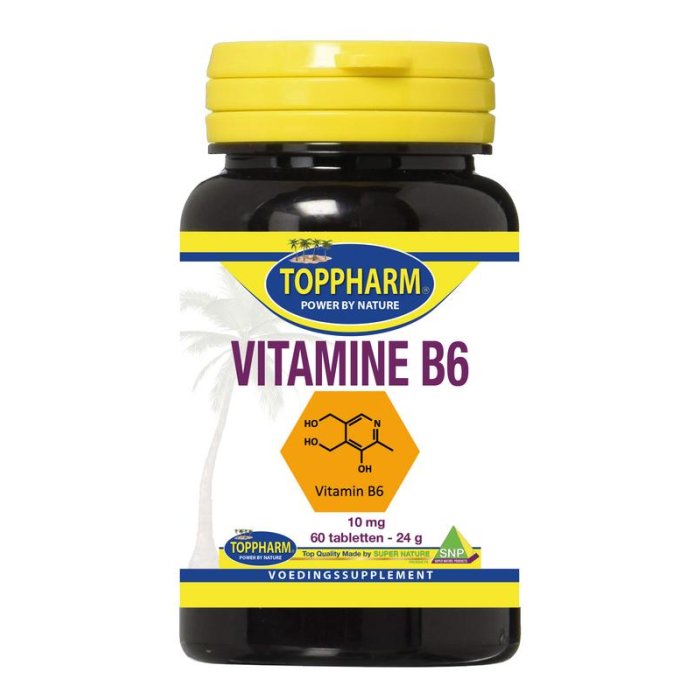 Toppharm TOPPHARM Vitamine B6 10mg  Hcl pyridoxine - 60tb