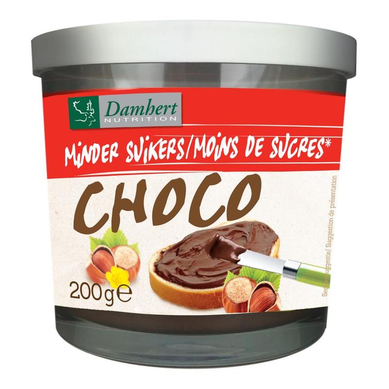 Damhert Damhert Minder Suikers Chocopasta - 200gr