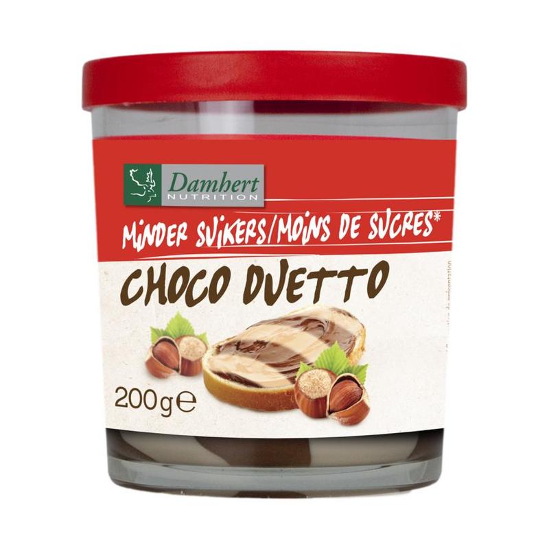 Damhert Damhert Minder Suikers Chocopasta Duetto - 200gr